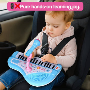 2-in-1 My First Piano and Microphone Set for kids with detachable mic and 37 keys