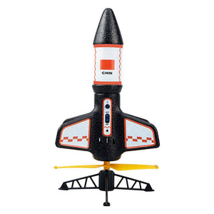 Sky & Beyond Rocket Launcher with parachute launching outdoors for STEM learning and fun