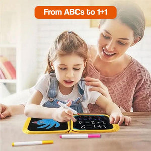 MagicWipe reusable mess-free drawing book with colorful pens and cleaning wipes for kids aged 4+