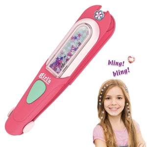DIY bead machine and colorful hair dye stick set for kids creative play