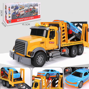 Oversized Timber Transport Toy Truck with Crane