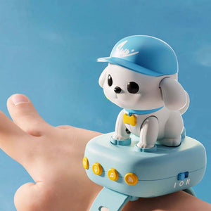 Kids' cute puppy AI smart watch with interactive voice recognition and educational features