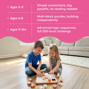 STEM circuit puzzle board with astronaut, fan, projector, and 500 built-in puzzles for kids ages 3+