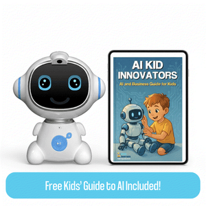 AI-powered STEM interactive SmartyBot MINI robot toy with educational features and free AI guide for kids