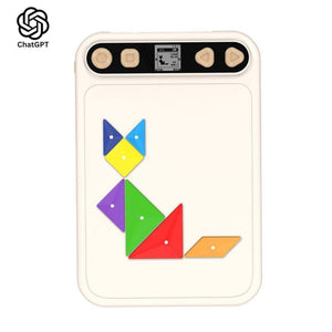 AI powered STEM puzzle board with magnetic pieces and smart LED guidance for kids ages 3-9
