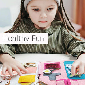 My Small Room Montessori interactive multi-activity educational quiet book for kids learning everyday skills
