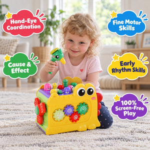 Whack-a-Mole Activity Cube with Xylophone