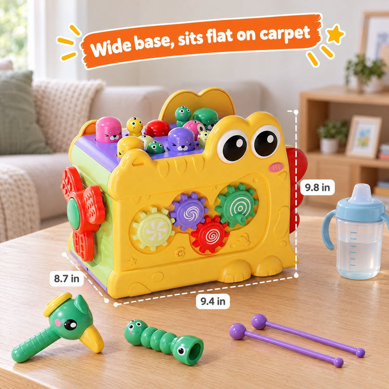Whack-a-Mole Activity Cube with Xylophone