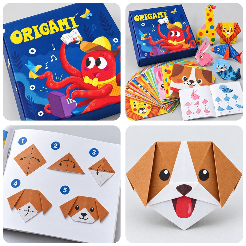 3D Origami Paper Craft Kit with Illustrated Instruction Book