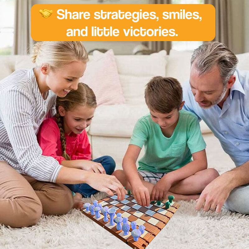 Magnetic Mushroom-Themed Chess Set