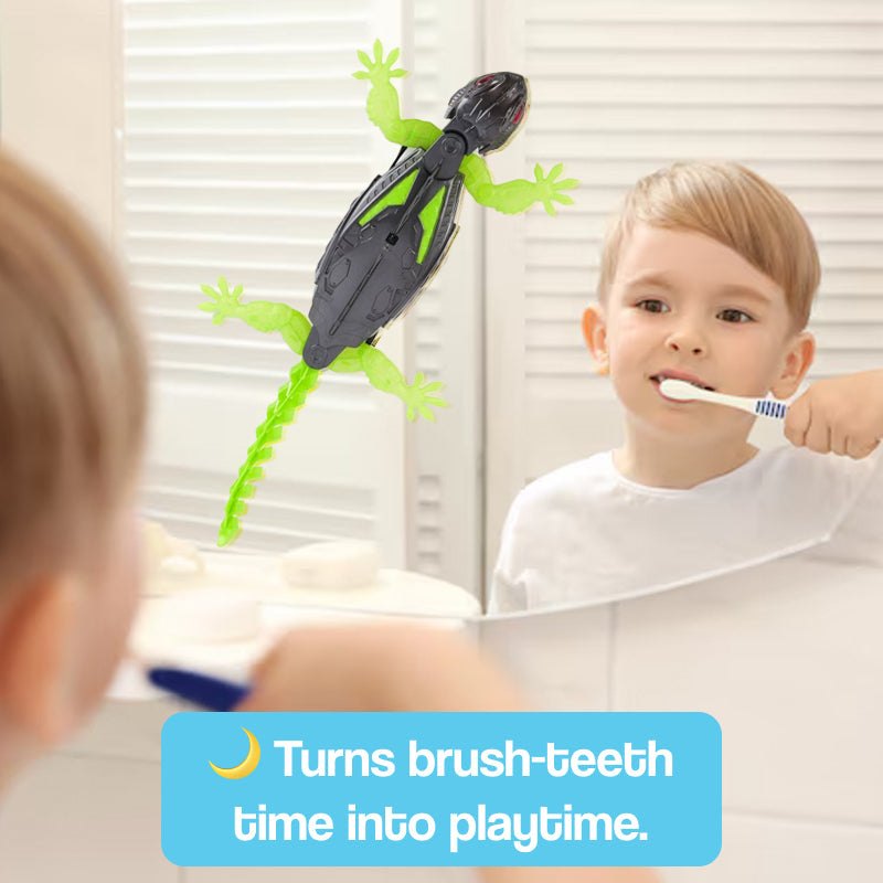 RC Robo-Lizard remote control climbing gecko toy on wall