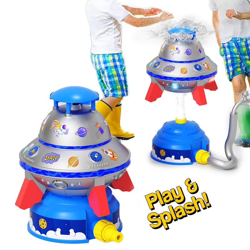 Spinning LED UFO Water Rocket Sprinkler