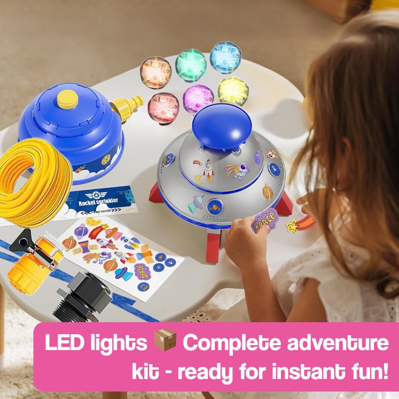 Spinning LED UFO Water Rocket Sprinkler