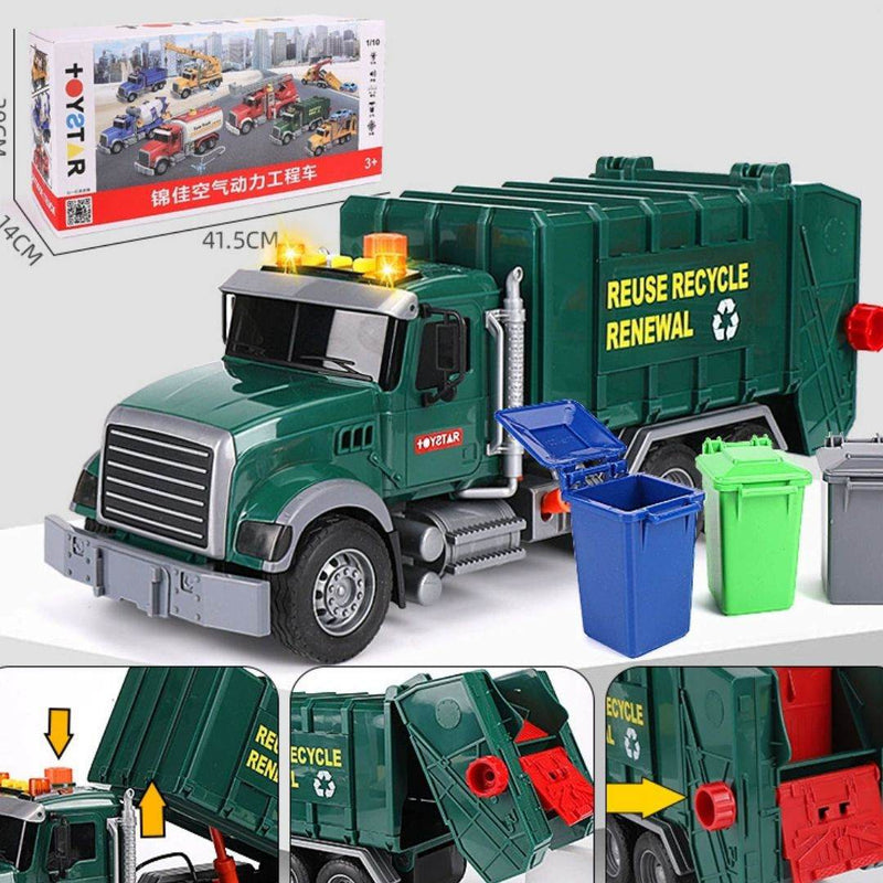 Oversized Timber Transport Toy Truck with Crane