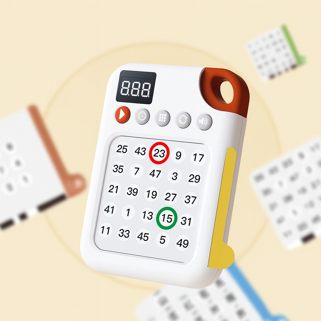 Schulte Grid Focus Training Machine for kids with digital display and interactive buttons for cognitive skill enhancement