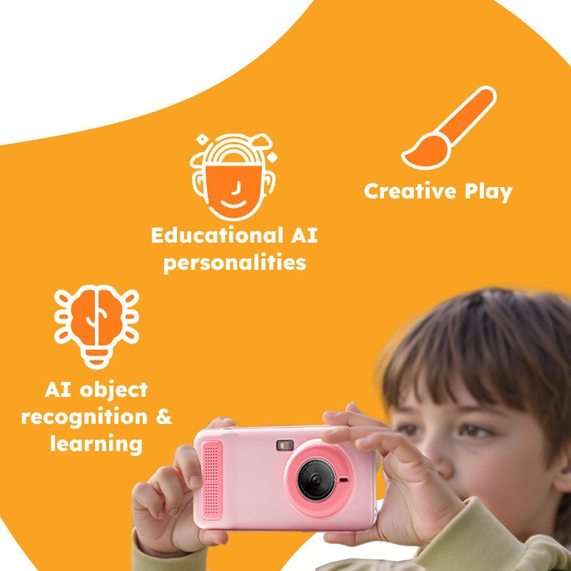 ChatGPT powered smartphone for kids with AI object recognition, educational personalities, creative play, and kid-friendly learning camera