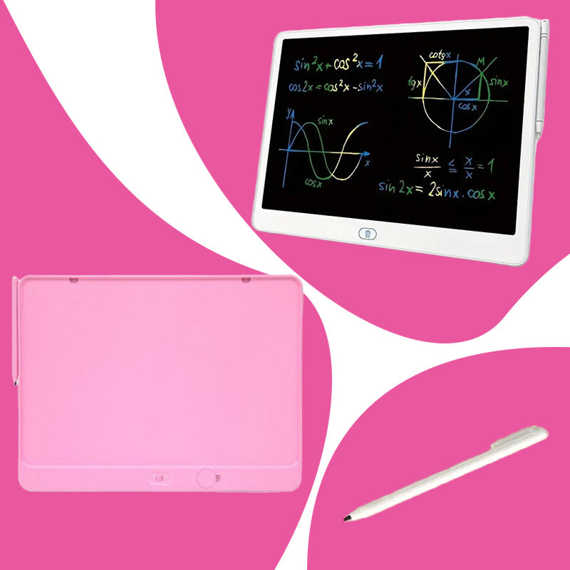 20-inch LCD drawing board with colorful glowing screen and stylus pen for kids creative drawing and writing