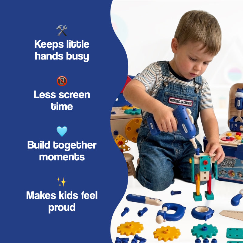 Kids' Tool Set & Workbench Electric Drill Tools & Building Pieces