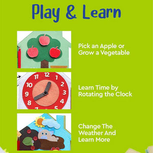 Kids Montessori Interactive Educational My Farm Day Book