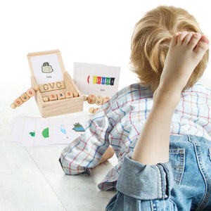 Wooden Rotation CVC Block Letters Teaching Toy