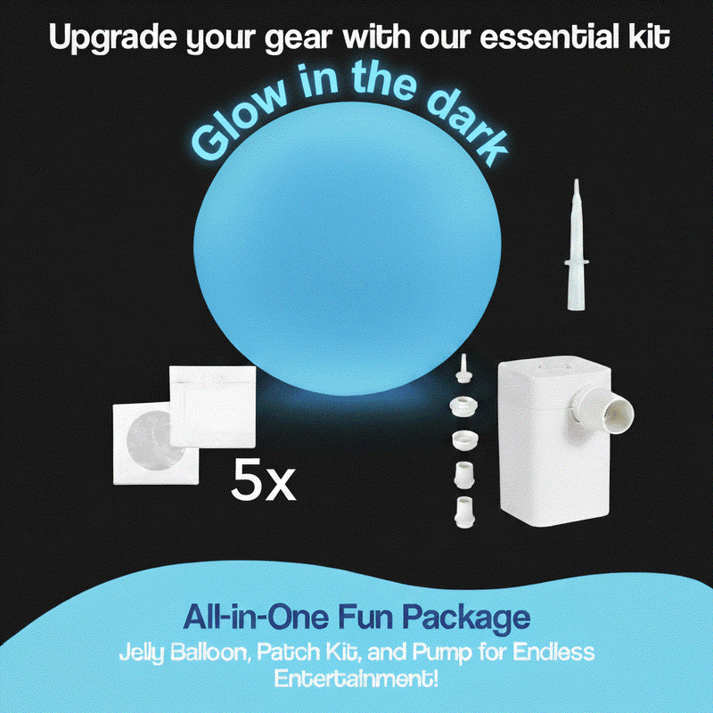 Glow in the dark Giant Jelly Balloon Ball with patch kit and pump for outdoor fun and active play