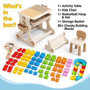 Multi-Activity Block Learning Table & Chair Set