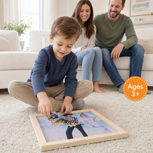 Custom Photo Wooden Puzzle with Solid Wood Frame