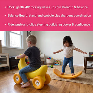 Banana 3-in-1 Rocker, Balance Board & Ride-On