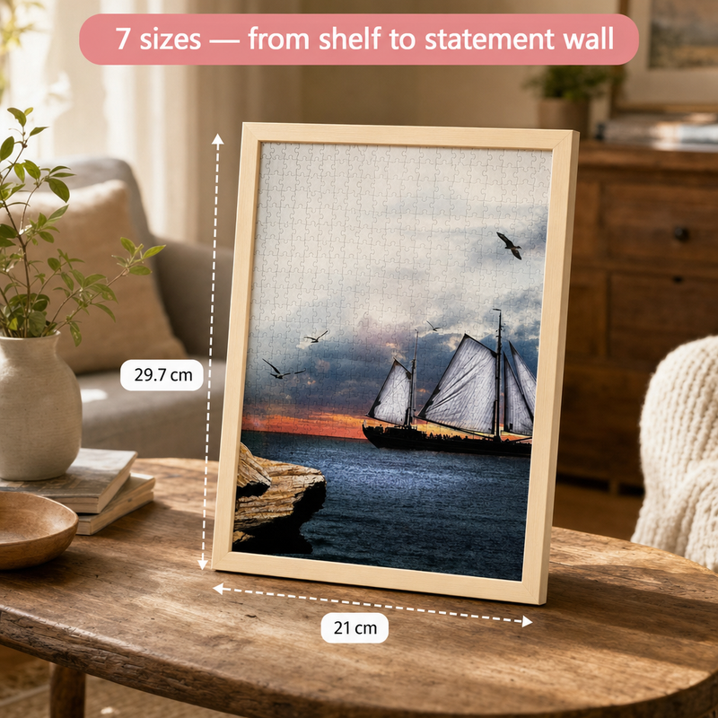 Custom Photo Wooden Puzzle with Solid Wood Frame
