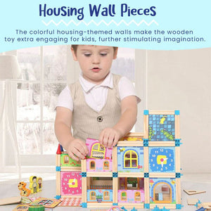 Wooden Building Blocks Castle